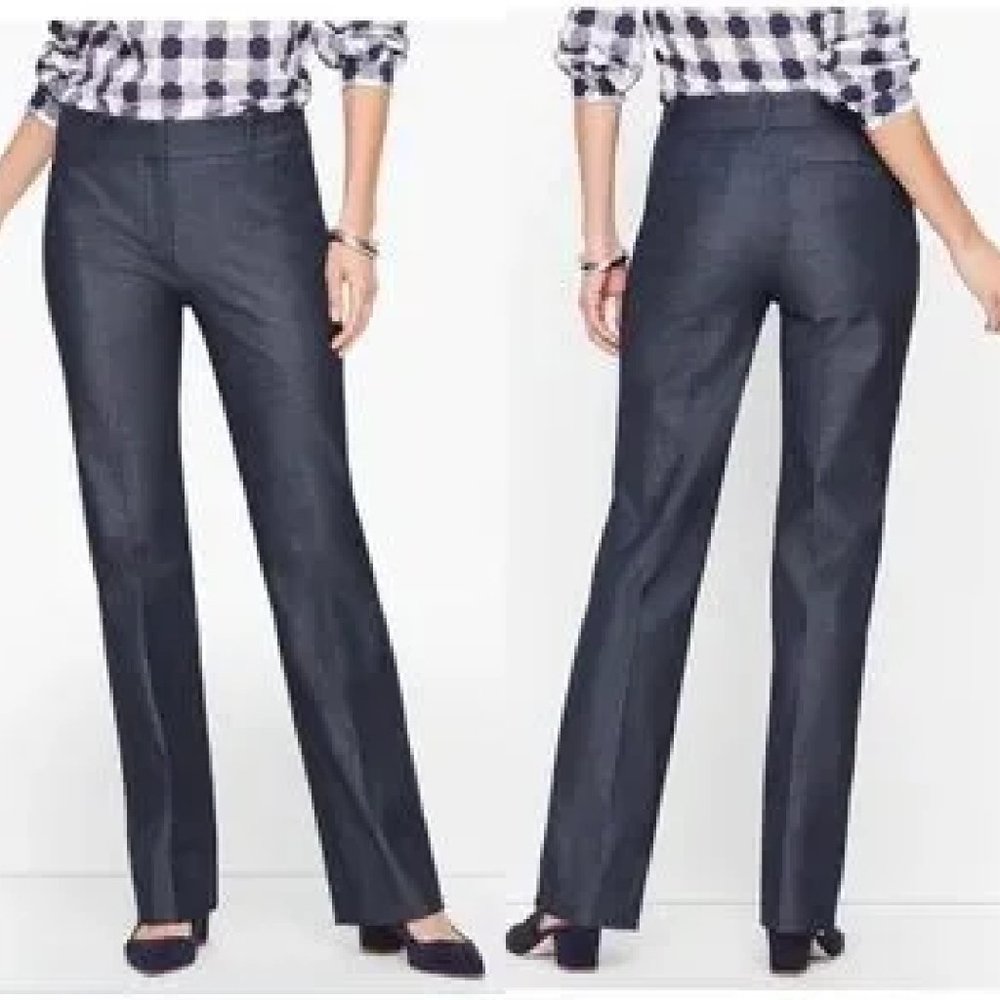 NWT Talbots Newport trouser pants 18W Polished Denim